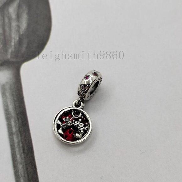 Pandora Mickey Mouse & Minnie Mouse Love and Kisses Dangle Charm - Picture 3 of 7